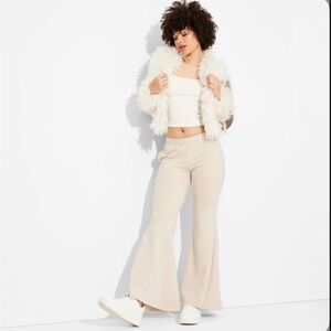 Wild Fable Cream Flare Pants. ("High-Rise Flare Sweatpants")